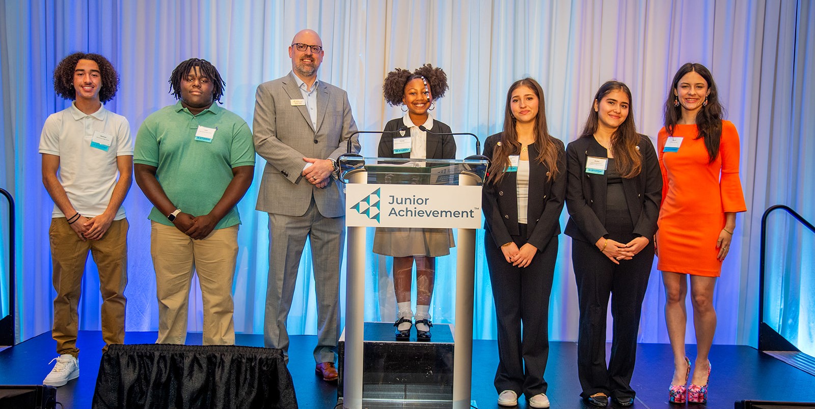 Student speakers gather at the 2025 Partners in Achievement Breakfast